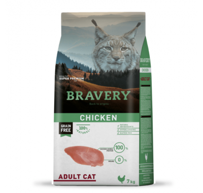 Сухий корм для котів BRAVERY Chicken Adult Cat з куркою 7 кг