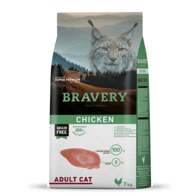 Сухий корм для котів BRAVERY Chicken Adult Cat з куркою 7 кг
