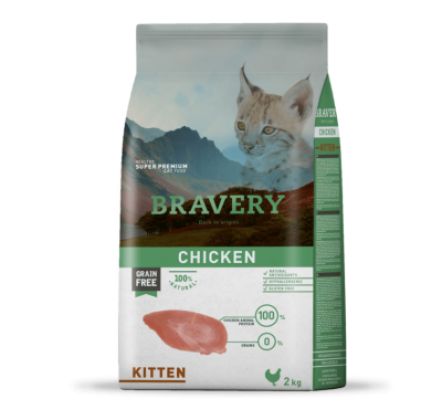 Сухий корм для кошенят BRAVERY KITTEN Chicken з куркою 2 кг