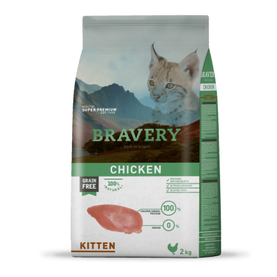 Сухий корм для кошенят BRAVERY KITTEN Chicken з куркою 2 кг