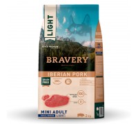 Сухий корм для собак дрібних порід схильних до набору ваги BRAVERY Iberian Pork Mini Adult Light з іберійською свининою 2 кг