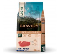 Сухий корм для собак дрібних порід схильних до набору ваги BRAVERY Iberian Pork Mini Adult Light з іберійською свининою 7 кг