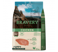 Сухий корм для цуценят середніх та великих порід BRAVERY Chicken Puppy Large/Medium з куркою 12 кг