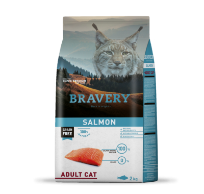 Сухий корм для котів BRAVERY Salmon Adult Cat з лососем 2 кг