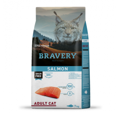Сухий корм для котів BRAVERY Salmon Adult Cat з лососем 7 кг