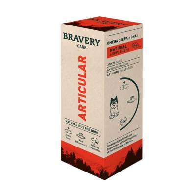 Харчова добавка для собак BRAVERY CARE OIL ARTICULAR. Здоров'я суглобів та м'язів, 500 мл