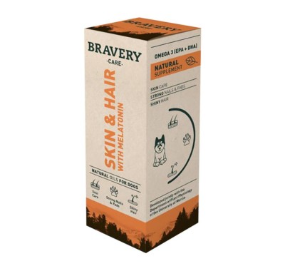 Харчова добавка для собак BRAVERY CARE OIL SKIN & HAIR. Здорова шкіра та шерсть, 500 мл