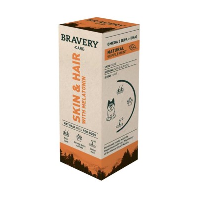 Харчова добавка для собак BRAVERY CARE OIL SKIN & HAIR. Здорова шкіра та шерсть, 500 мл