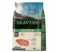 Сухий корм для собак cередніх та великих порід BRAVERY Chicken Adult Large/Medium з куркою 12 кг