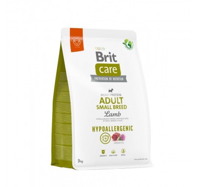 Корм для собак малих порід Brit Care Dog Hypoallergenic Adult Small Breed гіпоалергенний з ягнятком, 3 кг 172650
