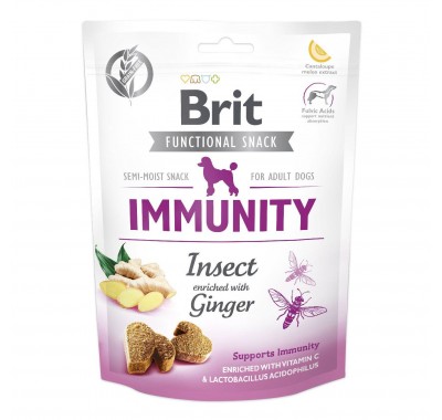 Функциональные лакомства Brit Care Immunity насекомые с имбирем для собак 150 г