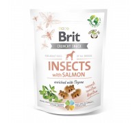Ласощі для собак Brit Care Dog Crunchy Cracker Insects для чутливого травлення, комахи, лосось і чебрець, 200 г 100626