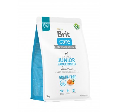 Корм для молодих собак великих порід Brit Care Dog Grain-free Junior Large Breed беззерновий з лососем, 3 кг 172200