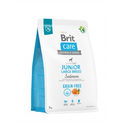 Корм для молодих собак великих порід Brit Care Dog Grain-free Junior Large Breed беззерновий з лососем, 3 кг 172200