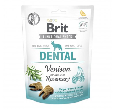 Функциональные лакомства Brit Care Dental оленина с розмарином для собак 150 г