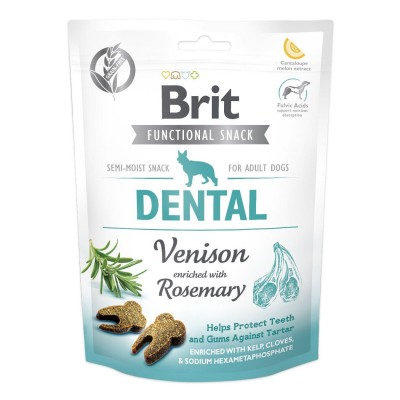 Функціональні ласощі Brit Care Dental оленина з розмарином для собак 150 г