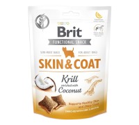 Функціональні ласощі Brit Care Skin&Coat криль з кокосом д/собак 150 г
