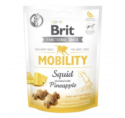 Функціональні ласощі Brit Care Mobility кальмар з ананасом для собак 150г