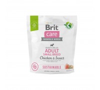 Корм для собак малих порід Brit Care Dog Sustainable Adult Small Breed з куркою та комахами, 1 кг 172172