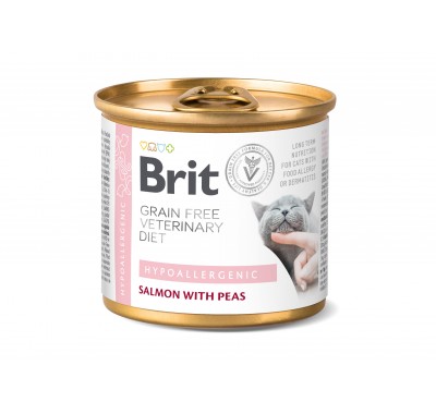 Вологий корм Brit VetDiets Hypoallergenic для кішок з харчовою алергією, непереносимістю інгредієнтів та поживних речовин, 200 г 9825