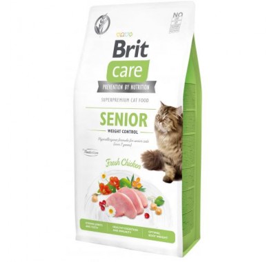 Brit Care Cat GF Senior Weight Control 7кг (контроль веса д/взрослых котов)
