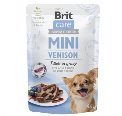 Вологий корм Brit Care Mini для собак з філе дичини в соусі, 85 г 100220