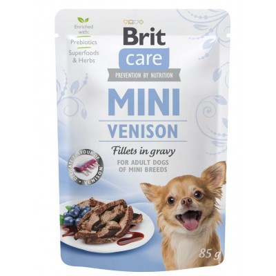 Вологий корм Brit Care Mini для собак з філе дичини в соусі, 85 г 100220
