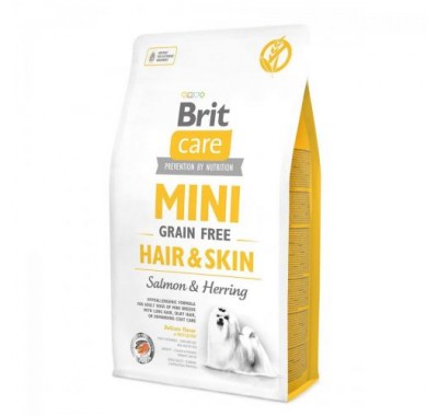 Сухой корм для собак Brit Care Grain-free Mini Hair&Skin с лососем 2 кг 170782