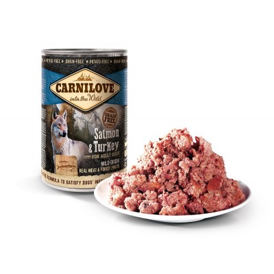Вологий корм для собак Carnilove Dog з лососем та індичкою 400 г 100132