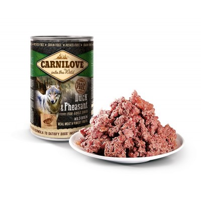 Вологий корм для собак Carnilove Dog з качкою та фазаном 400 г 100134