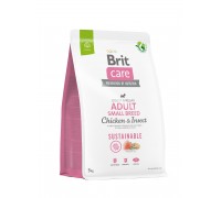 Корм для собак малих порід Brit Care Dog Sustainable Adult Small Breed з куркою та комахами, 3 кг 172173