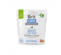 Корм для собак великих порід Brit Care Dog Sustainable Adult Large Breed з куркою та комахами, 1 кг 172181
