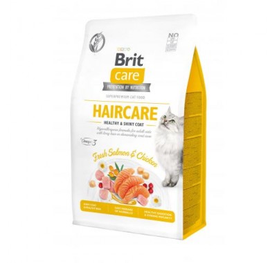 Сухий корм для кішок Brit Care Cat GF Haircare Healthy & Shiny Coat 400 г (здоров'я шкіри та вовни) 171307