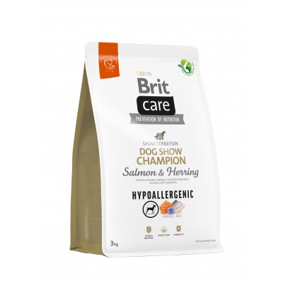 Корм для виставкових собак Brit Care Dog Hypoallergenic Dog Show Champion з лососем та оселедцем, 3 кг 172227
