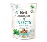 Ласощі для собак Brit Care Dog Crunchy Cracker Insects для свіжості подиху комахи, тунець, м'ята, 200 г 100627