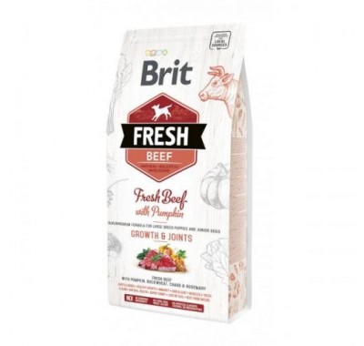 Сухий корм Brit Fresh Beef With Pumpkin Puppy Large свіжа яловичина з гарбузом для цуценят великих порід 12 кг, 170991