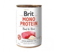 Вологий корм для собак Brit Mono Protein Beef & Rice з яловичиною та темним рисом 400 г 100054 