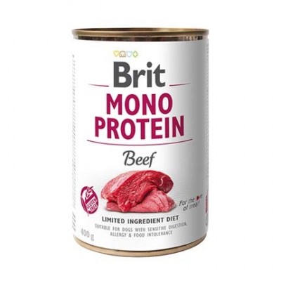 Вологий корм для собак Brit Mono Protein Beef з яловичиною 400 г 100057