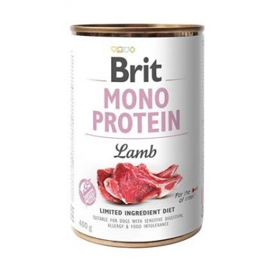 Вологий корм для собак Brit Mono Protein Lamb з ягнятком 400 г 100058