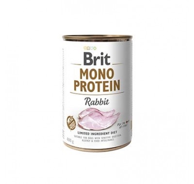 Вологий корм для собак Brit Mono Protein Rabbit із кроликом 400 г 100061