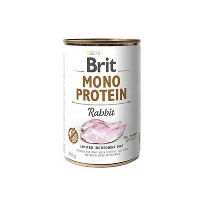 Вологий корм для собак Brit Mono Protein Rabbit із кроликом 400 г 100061