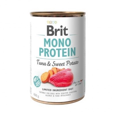 Вологий корм для собак Brit Mono Protein Tuna & Sweet Potato з тунцем та бататом 400 г 100055