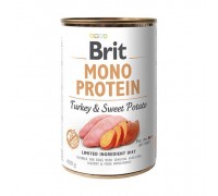 Вологий корм для собак Brit Mono Protein Turkey & Sweet Potato з індичкою та бататом 400 г 100056