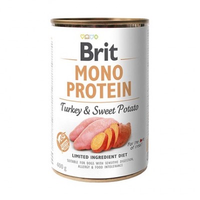 Вологий корм для собак Brit Mono Protein Turkey & Sweet Potato з індичкою та бататом 400 г 100056