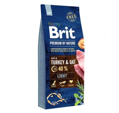 Сухий корм Brit Premium Light Turkey & Oat 15 кг 170841