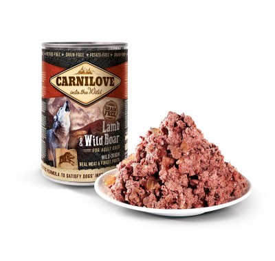 Вологий корм для собак Carnilove Dog з ягнятком та диким кабаном 400 г 100131