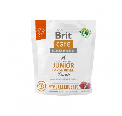 Корм для молодих собак великих порід Brit Care Dog Hypoallergenic Junior Large Breed гіпоалергенний з ягнятком, 1 кг 172217