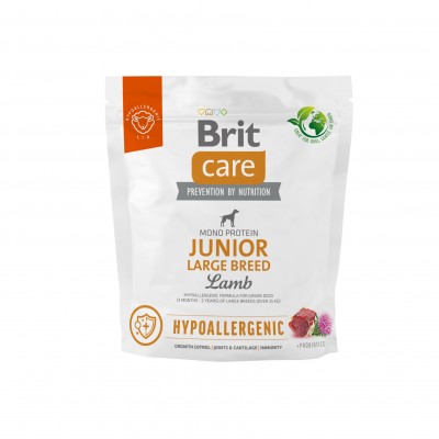 Корм для молодих собак великих порід Brit Care Dog Hypoallergenic Junior Large Breed гіпоалергенний з ягнятком, 1 кг 172217