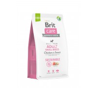 Корм для собак малих порід Brit Care Dog Sustainable Adult Small Breed з куркою та комахами, 7 кг 172174