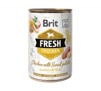 Вологий корм Brit Fresh консерва з куркою та бататом 400 г 100159